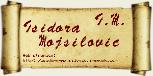 Isidora Mojsilović vizit kartica